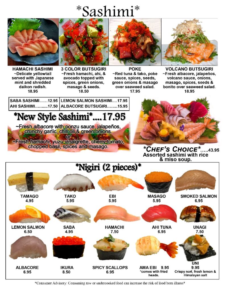 Menu Sushi Spot